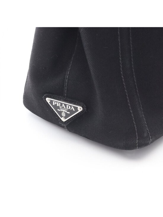 Prada Canapa Logo Tote Black 1880862 – FASHIONPHILE Prada Tote Canapa Embossed Logo 2-Way Black Canvas